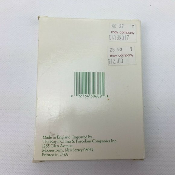 Vtg Spode Bell Shaped Flat Bone China Christmas Tree Ornament England Box - Picture 6 of 6